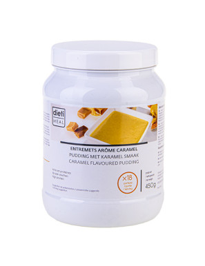 Crema de caramelo rica en proteínas. Bote 450 g