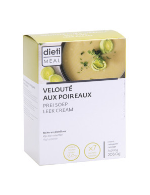 Crema de puerros rica en proteínas