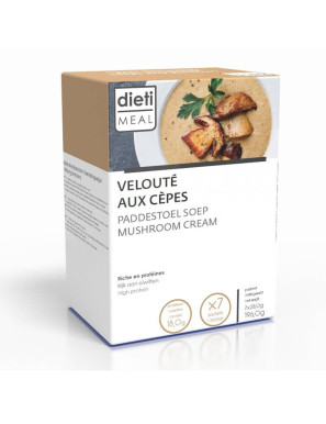 Crema de champiñones rica en proteínas