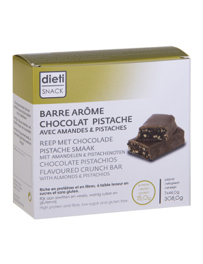 Barritas proteicas de chocolate con almendras y pistacho
