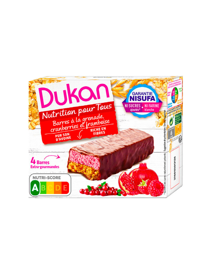 Dukan 4 barritas con frutos rojos