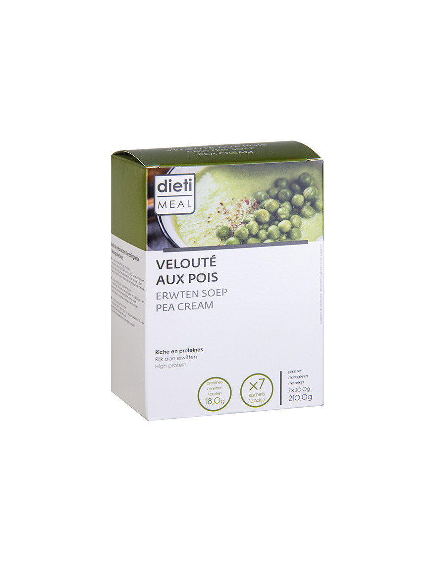 Crema de guisantes proteica