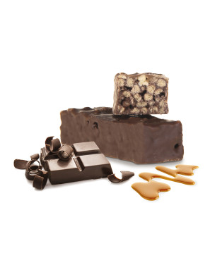 Barrita proteica crujiente doble chocolate caramelo