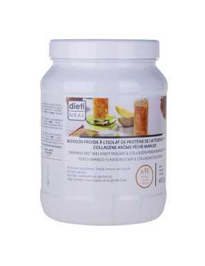 Bebida proteica sabor melocotón y mango