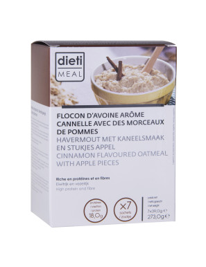 Gachas de avena proteicas manzana y canela