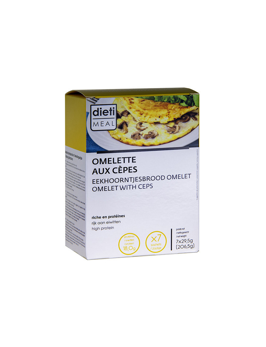 Tortilla proteica de setas