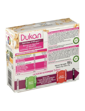 Dukan barritas de chocolate y avellanas