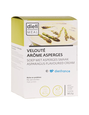 Crema de espárragos rica en proteínas