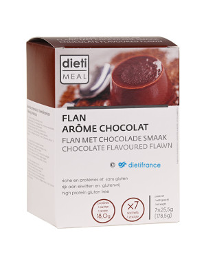 Flan proteico de chocolate