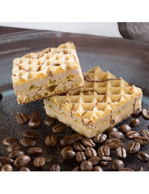 Gofres de café con alto contenido de proteínas
