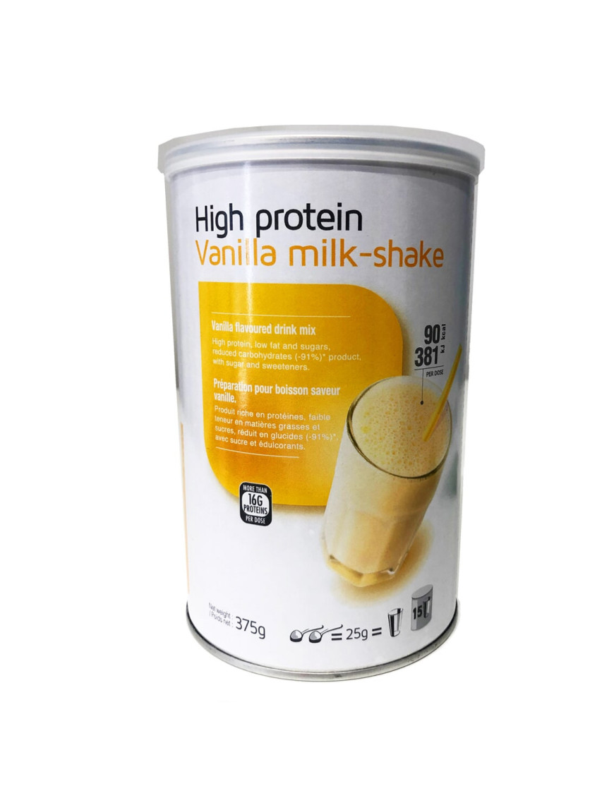 Batido de proteínas con sabor de vainilla