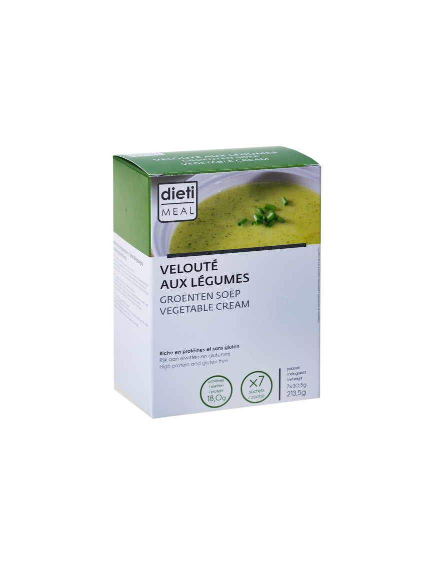 Crema de verduras rica en proteínas