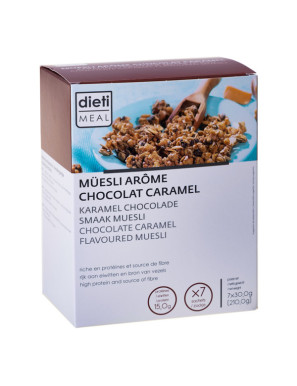 Muesli con chocolate y caramelo