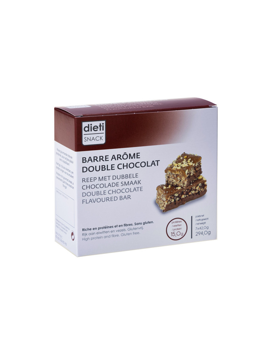 Barrita proteica crujiente doble chocolate