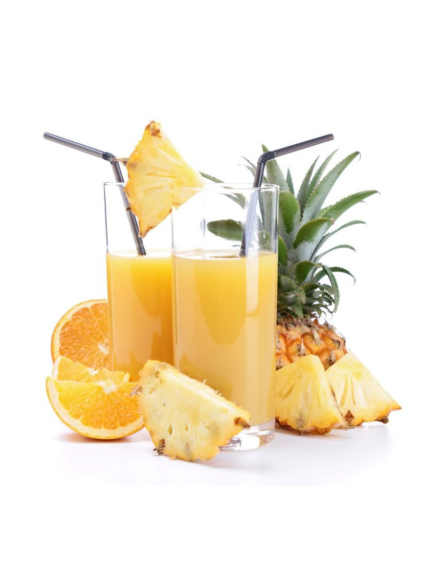 Bebida proteica de piña y naranja
